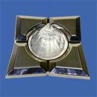 Светильник встраиваемый MR16 квадрат с пирамидой 12 гр, сатин никель/хром
