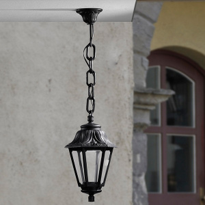 Уличный подвесной светильник фонарь на цепи (E22.120.000.AXD1R) Fumagalli SICHEM/ANNA, 1х10W LED-CMD (1200 Lm/3000К)