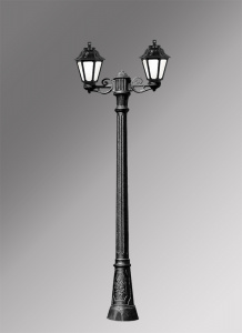 Садово-парковый столб светильник фонарь - 1,85м (E22.158.S20.VXF1R) Fumagalli ARTU BISSO/ANNA 2L, 1х6W LED-FIL (1600 Lm/2700К)