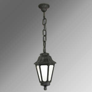 Уличный подвесной светильник фонарь на цепи (E22.120.000.AYC1R) Fumagalli SICHEM/ANNA, 1х7W LED-CMD (800 Lm/3000К)