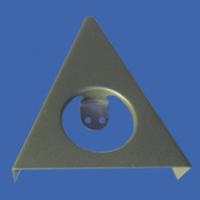 Накладной треугольник к светильнику мебельному врезному, серый металик