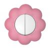 Happy Цветок - Выключатель 2кл. (зажимы без винтов) 10A, бело/розовый - 16.35.004