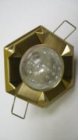 Светильник встраиваемый MR16, Шар прозрачные пузырьки/сатин никель