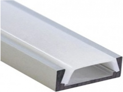 Накладной алюминиевый профиль, серебристый анодированный 2000х15,2х6мм, с 4-мя клипсами (Viasvet арт. - SP261)