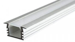 Встраиваемый алюминиевый профиль, Серебристый анодированный 2000х22х12мм для однорядной ленты (Viasvet арт. - SP256)