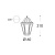 Уличный светильник на опору (фонарь) (E22.000.000.WXF1R) Fumagalli ANNA, 1х6W LED-FIL (800 Lm/2700К)