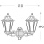 Уличный настенный светильник (бра) (E22.141.000.WYF1L) Fumagalli PORPORA/ANNA, 2х6W LED-FIL (1600 Lm/4000К)