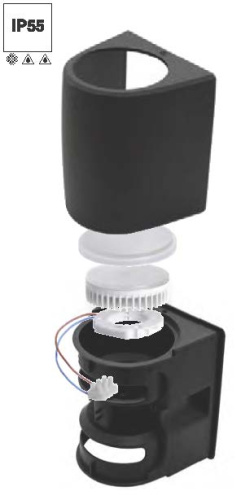 Светильник настенный уличный Fumagalli MARTA 160 1L, с лампой 3W LED-CMD (350 Lm 3000K)