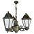 Уличный подвесной светильник (люстра) Fumagalli Sichem/Anna 3L E22.120.S30.BYF1R, ант-бронза со стеклом опал (молочное) (2400Lm / 2700K)