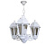 Уличный подвесной светильник (люстра) Fumagalli Sichem/Saba 3L K22.120.S30.WXF1R, белый с прозрачным стеклом (2400Lm/ 2700K)