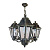Уличный подвесной светильник (люстра) Fumagalli Sichem/Anna 3L E22.120.S30.BXF1R, ант-бронза с прозрачным стеклом (2400Lm / 2700K)