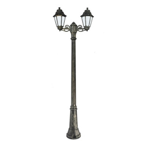 Садово-парковый уличный фонарный столб - 2,09м (E22.156.S20.BYF1L) Fumagalli GIGI BISSO/ANNA 2L, 2х6W LED-FIL (1600 Lm/4000К)