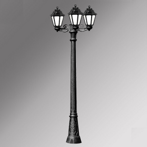 Садово-парковый уличный фонарный столб - 2,09м (E22.156.S30.AYF1L) Fumagalli GIGI BISSO/ANNA 3L, 1х6W LED-FIL (2400 Lm/4000К)