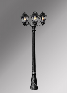 Садово-парковый уличный фонарный столб - 2,09м (E22.156.S30.AXC1L) Fumagalli GIGI BISSO/ANNA 3L, 3х7W LED-CMD (2400 Lm/4000К)