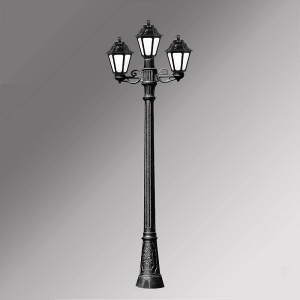 Садово-парковый уличный фонарный столб - 2,3м (E22.156.S21.AYF1R) Fumagalli GIGI BISSO/ANNA 2+1, 1х6W LED-FIL (1600 Lm/2700К)
