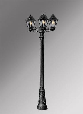 Садово-парковый столб светильник фонарь - 1,85м (E22.158.S30.VYF1R) Fumagalli ARTU BISSO/ANNA 3L, 1х6W LED-FIL (2400 Lm/2700К)