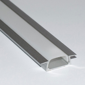 Встраиваемый алюминиевый профиль, серебристый анодированный 1000х22х6мм для однорядной ленты (Viasvet арт. - SP251.1)