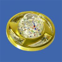 Светильник встраиваемый MR16 круг фреза, цветное конфетти/сатин золото