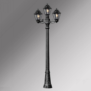 Садово-парковый уличный фонарный столб - 2,3м (E22.156.S21.AXF1R) Fumagalli GIGI BISSO/ANNA 2+1, 1х6W LED-FIL (1600 Lm/2700К)