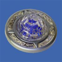 Светильник встраиваемый MR16 круг-компас, синее конфетти/перламутровый никель