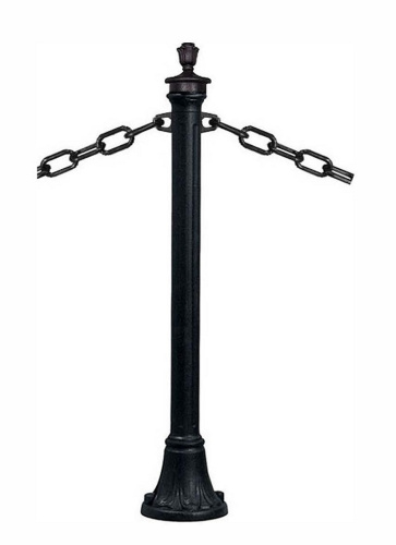 Столб ограждение без цепей MIZAR-BOLLARD чёрный, 000.150.000.АО