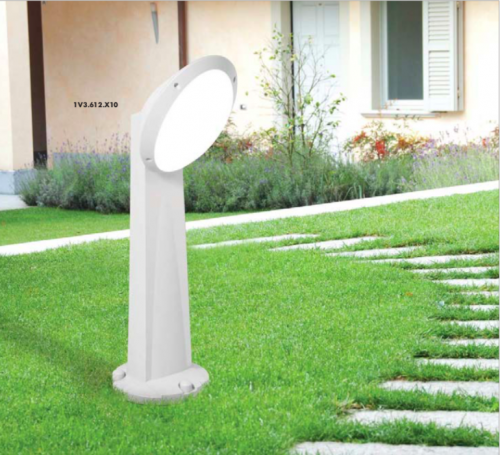 Садовый светильник-столбик наклонный FUMAGALLI GABRI REMI/LUCIA 1L, белый