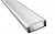 Накладной алюминиевый профиль, Серебристый анодированный 2000х15,2х6мм с прозрачным экраном БЕЗ крепежных клипс (Viasvet арт. - SP261T)