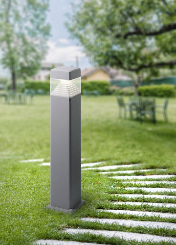 Садовый светильник-столбик Fumagalli ESTER 800, серый
