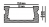 Накладной алюминиевый профиль, серебристый анодированный 2000х23,8х6мм, для двухрядных лент, с 4-мя клипсами (Viasvet арт. - SP266) 