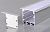 Встраиваемый алюминиевый профиль, Серебристый анодированный 2000х50,4х35мм  (ViaSvet арт. - SP291)